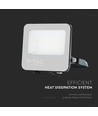 30W LED breedstraler - 185lm/W, IP65, Samsung LED chip, koud wit, zwarte behuizing, buiten