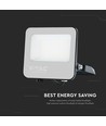 30W LED breedstraler - 185lm/W, IP65, Samsung LED chip, koud wit, zwarte behuizing, buiten