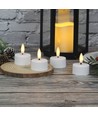 6-pack witte LED-theelichtjes incl. oplaadstation - Incl. afstandsbediening, timer
