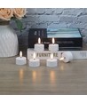 12-pack witte LED-theelichtjes incl. oplaadstation - Incl. afstandsbediening, timer