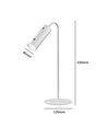 Oplaadbare 3-in-1 LED-lamp - Magnetisch, wit, dimbaar, incl. voet en 2 stuks montagebeugels