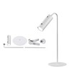 Oplaadbare 3-in-1 LED-lamp - Magnetisch, wit, dimbaar, incl. voet en 2 stuks montagebeugels
