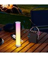 Oplaadbare RGBIC+CCT LED tafel-/nachtlamp - 32cm, Bluetooth, Wit, touch dimbaar, IP20 binnenshuis