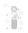 150W LED-werklamp met karabijnhaak en 5m snoer - 5000K, Schuko-stekker
