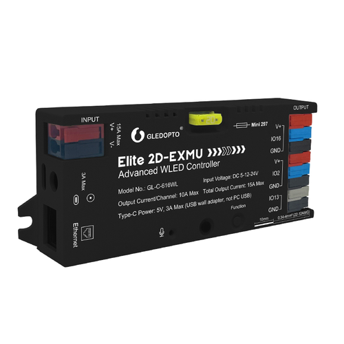 Gledopto GL-C-616WL WLED-controller - 5V (75W) 12V (180W) 24V (360W)