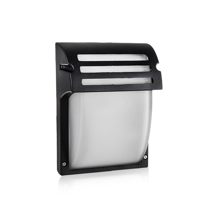 VT-754 wandlamp E27 - mat zwart, mat glas