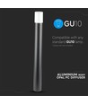 Vt-7618 paaltjesspot GU10 - aluminium behuizing, zwart IP54