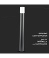 Vt-7618 paaltjesspot GU10 - aluminium behuizing, zwart IP54