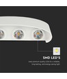 Vt-848 LED wandlamp 7W - 3000K, zandwit