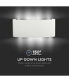 Vt-848 LED wandlamp 7W - 3000K, zandwit