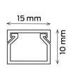 15x10 Kabelgoot - Wit, 15x10mm, Lengte 2m