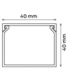 40x40 Kabelgoot met tape - Wit, 40x40mm, Lengte 2m