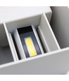 LEDlife CUBIC PRO 6W wandlamp - doorlusbaar, verstelbaar, vierkant, up/down, binnen / buiten, wit, IP65, incl. lichtbron