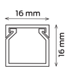 10 stuks 16x16 Kabelgoot met tape - Wit, 16x16mm, Lengte 2m