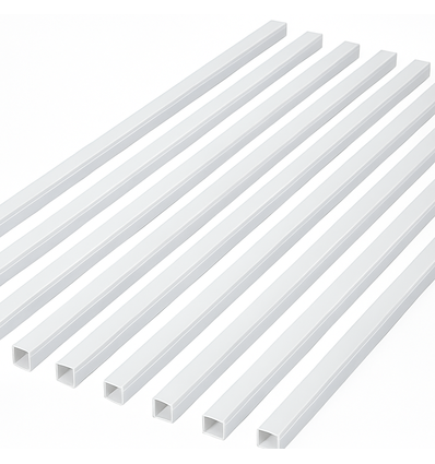 10 stuks 16x16 Kabelgoot met tape - Wit, 16x16mm, Lengte 2m