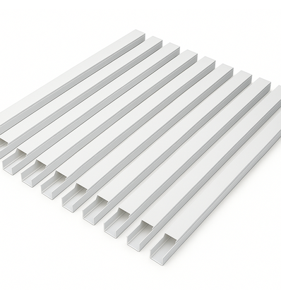 10 stuks 25x16 Kabelgoot met tape - Wit, 25x16mm, Lengte 2m