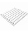 10 stuks 40x40 Kabelgoot met tape - Wit, 40x40mm, Lengte 2m