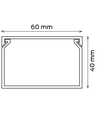 10 stuks 60x40 Kabelgoot met tape - Wit, 60x40mm, Lengte 2m