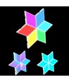 6 st. RGBIC Diamant Wandlamp - complete set met 6 panelen