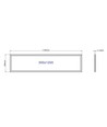 120x30 LED-paneel, 32W - 140 lm/W, witte rand
