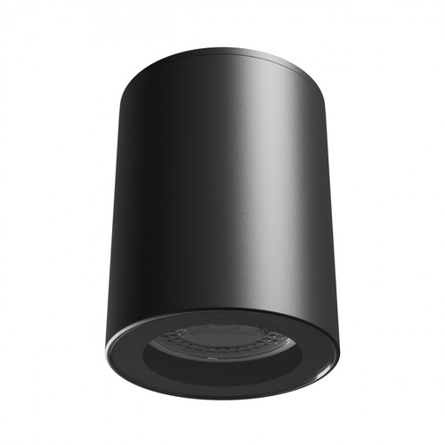 GU10 opbouwspot - Zwart, IP44, rond, plafondlamp, zonder lichtbron