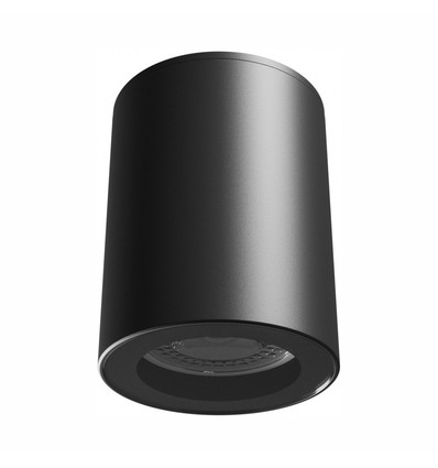GU10 opbouwspot - Zwart, IP44, rond, plafondlamp, zonder lichtbron