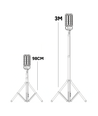 150W LED Werklamp, 3,4m incl. statief - 5000K, 5m kabel, schuko-stekker