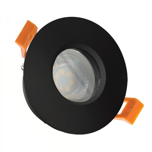 GU10 inbouwspot, IP65 - Zwart, rond, zonder lichtbron