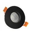 GU10 inbouwspot, IP65 - Zwart, rond, zonder lichtbron