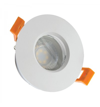 GU10 inbouwspot, IP65 - Wit, rond, zonder lichtbron