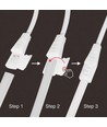 5m 230V waterdichte slim COB strip - zelfklevend, 9W/m, IP67, 296 LED/m, tot 100m