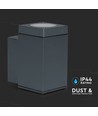 Vt-841 wandlamp GU10 - donkergrijs (naar beneden)