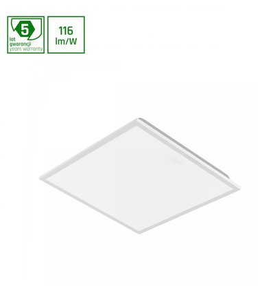 600x600x32 Algine paneel 40W - neutraal wit, 230V, 120°, IP40, Wit, Mesh
