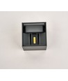 6W CUBIC PRO wandlamp - IP65, antracietgrijs, doorverbindbaar, verstelbaar, vierkant, up/down, binnen / buiten, incl. lichtbron