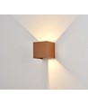 6W CUBIC PRO wandlamp - IP65, corten kleur, doorlusbaar, verstelbaar, vierkant, op/af, binnen/buiten, incl. lichtbron