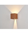 6W CUBIC PRO wandlamp - IP65, corten kleur, doorlusbaar, verstelbaar, vierkant, op/af, binnen/buiten, incl. lichtbron