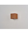 6W CUBIC PRO wandlamp - IP65, corten kleur, doorlusbaar, verstelbaar, vierkant, op/af, binnen/buiten, incl. lichtbron