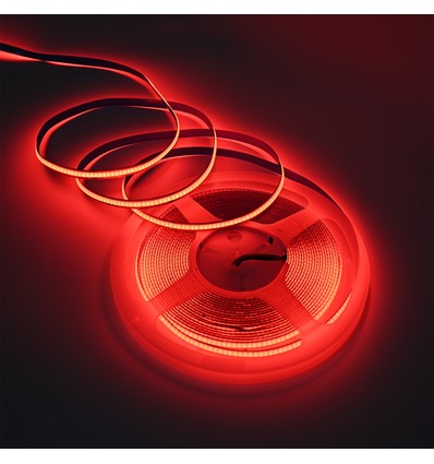 10m 9W/m Rode COB-LED strip - 24V DC, IP20, 320 LED/m