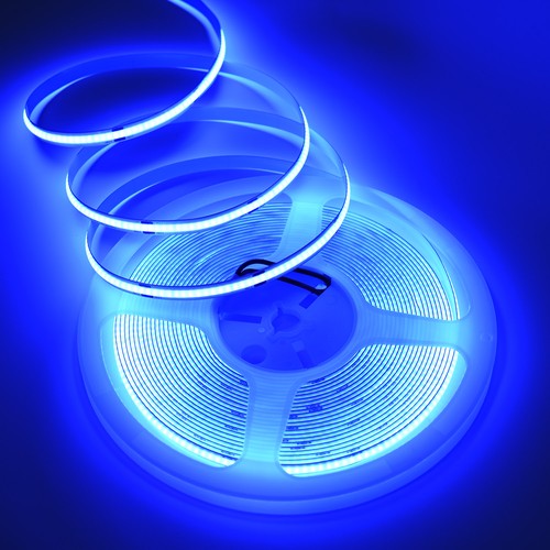 10m 9W/m Blauwe COB-LED strip - 24V DC, IP20, 320 LED/m