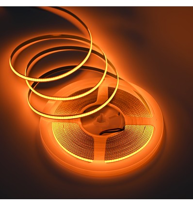 10m 9W/m Oranje COB-LED strip - 24V DC, IP20, 320 LED/m