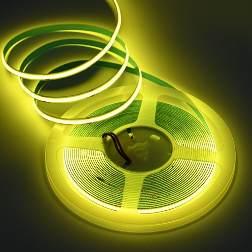 10m 9W/m Gele COB-LED-strip - 24V DC, IP20, 320 LED/m