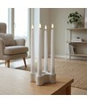 Set van 4 witte LED-kaarsen incl. oplaadstation - Ø2cm, Hoogte: 25cm, dinerkaarsen, incl. afstandsbediening, timer