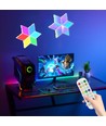 9 st. RGBIC Diamant Wandlampen - complete set met 9 panelen