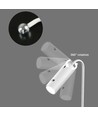 Oplaadbare 3-in-1 LED-lamp - Magnetisch, wit, dimbaar, incl. voet en 2 stuks montagebeugels