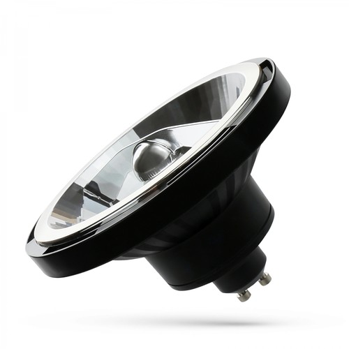 GU10 10W LED spot - AR111, 20° stralingshoek, 5 jaar garantie, zwarte behuizing