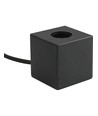 Cube E27 tafellamp - Satijn zwart, max. 60W, exclusief lichtbron