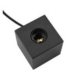 Cube E27 tafellamp - Satijn zwart, max. 60W, exclusief lichtbron