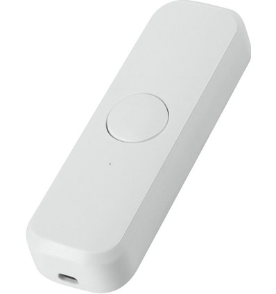 Snoerdimmer voor LED, 0-75W - Wit, fase-afsnijding, drukknop