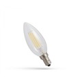E14 4W LED kaarslamp - C35, filament, helder glas