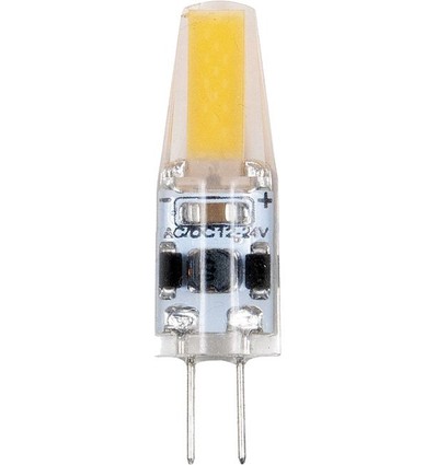 G4 1,5W LED lamp, 12V - 160lm, dimbaar, COB, warm wit